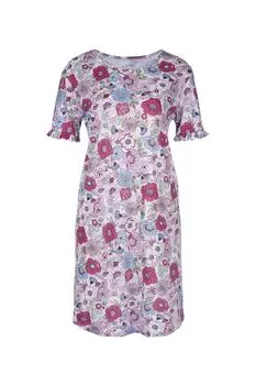 Женская ночная рубашка с коротким рукавом, длина 95 см CALIDA, цвет Red Violet