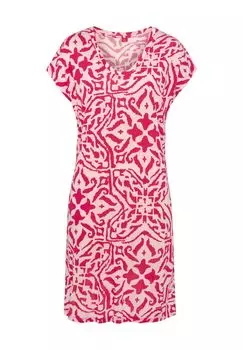 Женская ночная рубашка с короткими рукавами Fashion Dreams Ornaments s.Oliver, цвет Magenta