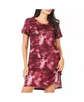 Женская ночная рубашка с короткими рукавами и круглым вырезом BCBG MAXAZRIA, фиолетовый