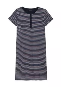 Женская ночная рубашка с короткими рукавами и вырезом Henley DESIReE, цвет Navy Stripe