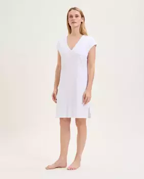 Женская ночная рубашка с короткими рукавами Laurence Tavernier, белый