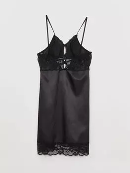 Женская ночная рубашка с V-образным вырезом и кружевным ремешком LCW Dream