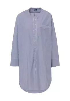 Женская ночная рубашка с воротником Henley в полоску и нагрудным карманом POLO RALPH LAUREN, цвет Sortiert