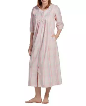 Женская ночная рубашка с вышивкой на молнии спереди Miss Elaine, мульти