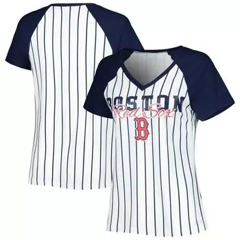 Женская ночная рубашка в тонкую полоску Concepts Sport, белая Boston Red Sox Reel