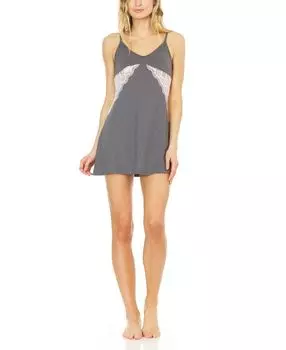 Женская ночная рубашка yummy из джерси Laundry by Shelli Segal, темно-серый