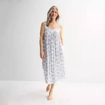 Женская ночная сорочка chemise Croft & Barrow, цвет happy hydrangea white