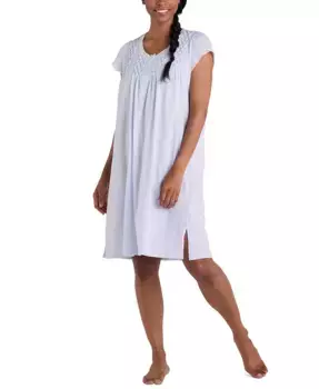 Женская ночная сорочка Diamond-Yoke с кружевной отделкой Miss Elaine, синий