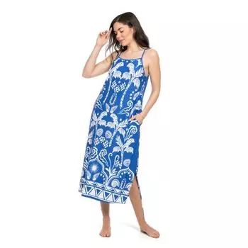 Женская ночная сорочка с принтом Lilac+London, цвет beach oasis blue