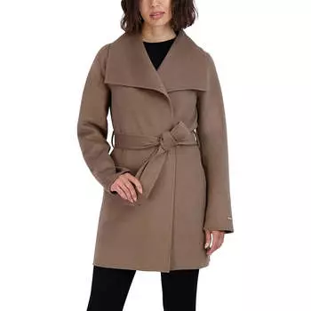 Женская норковая шерстяная куртка Tahari с поясом T Tahari, цвет mink