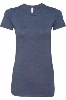 Женская облегающая футболка BELLA + CANVAS, цвет heather navy