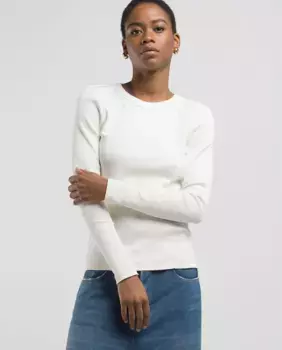 Женская облегающая футболка с длинным рукавом Replay, белый