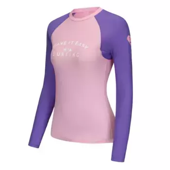 Женская облегающая солнцезащитная футболка 100 РОЗОВЫЙ/ФИОЛЕТОВЫЙ OLAIAN