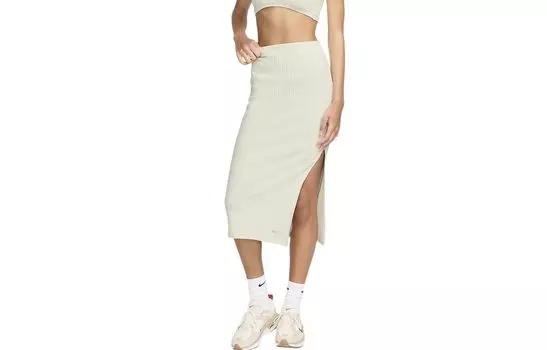 Женская облегающая юбка миди Sportswear Chill Rib Nike, Light Rosewood Umber/Light Rosewood Umber