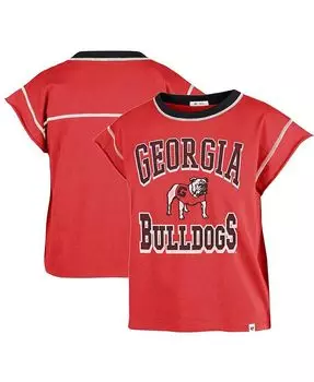 Женская обрезанная футболка Red Georgia Bulldogs Sound Up Maya '47 Brand, красный