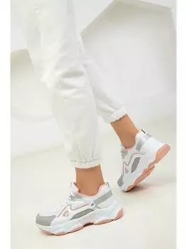 Женская обувь для активного спорта с цветными блоками под кожу Soho Exclusive, бэби уайт