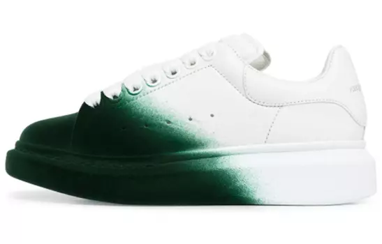 Кроссовки Alexander McQueen Oversized Sneaker 'White Green Velvet Spray' Women's
