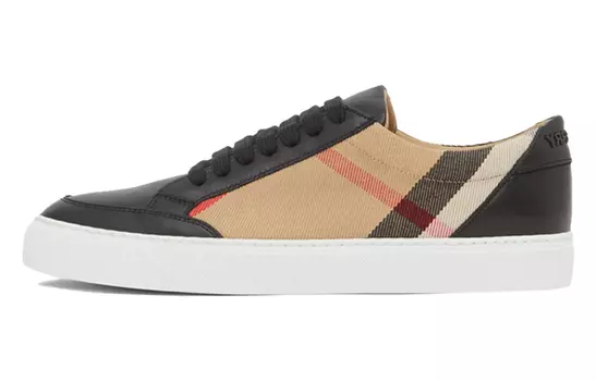Кеды Burberry, бежевый/черный