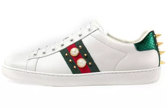 Кроссовки GUCCI Ace Skateboard Shoes Women's Low-Top White