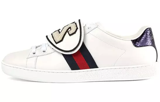 Кеды женские Gucci Ace Skateboard, белый / фиолетовый