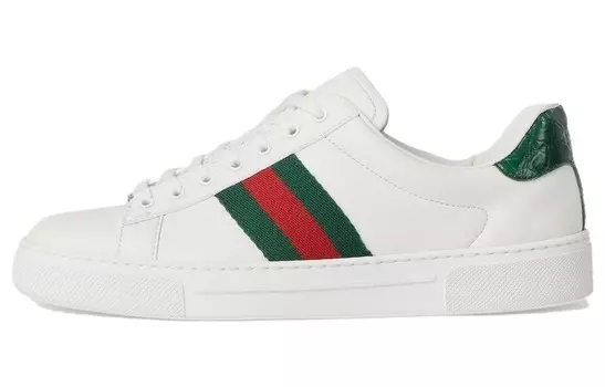 Женская обувь для скейтбординга GUCCI, Cream White/Collegiate Red/Solar Slime