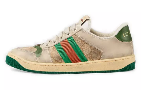Кроссовки GUCCI Screener Distressed Green Orange Women's