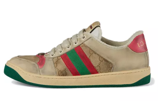 Кроссовки GUCCI Women's Screener 'Distressed Pink Green'