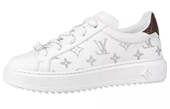 Кроссовки LOUIS VUITTON Time Out Sneakers 'White With Silver Monogram' Women's