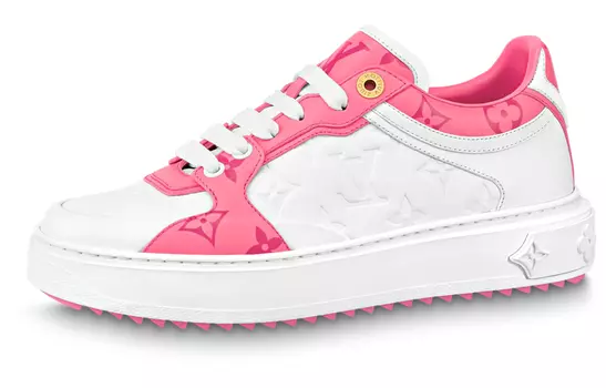 Кроссовки LOUIS VUITTON Time Out Sneakers 'White And Pink Monogram' Women's