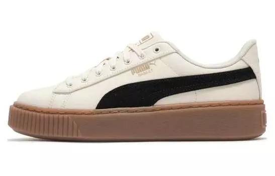 Женская обувь для скейтбординга Puma Basket, Beige/Black