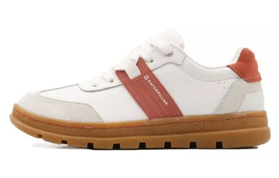 Женская обувь Lifestyle с низким верхом, белая/коричневая Cat