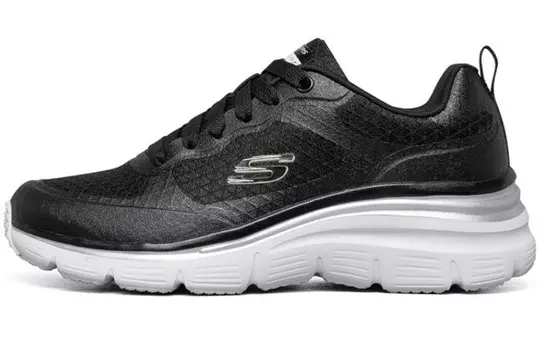 Женская обувь Lifestyle с низким верхом, черного/белого цвета Skechers