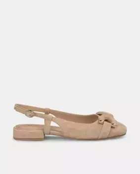 Женская обувь на плоской подошве со стременами на носке и застежкой на пряжке Alma en Pena, цвет Marrn claro