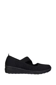 Женская обувь с приподнятым верхом Skechers, черный