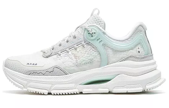 Женская обувь Shanhai Collection Lifestyle с низким верхом, парусная, белая/пенисто-зеленая Xtep