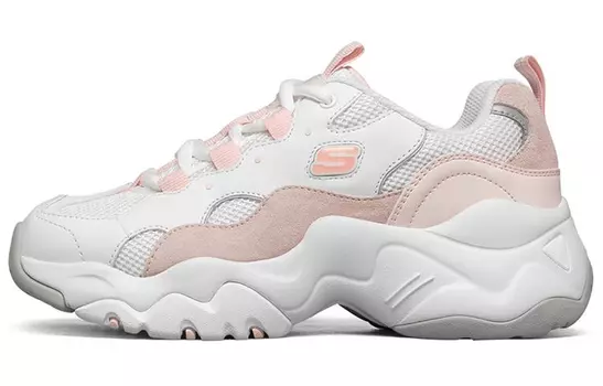 Кроссовки Skechers D'lites Casual Female, белый/бежевый/светло-зеленый