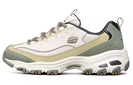 Кроссовки Skechers D'lites Casual Female, белый/темно-зеленый