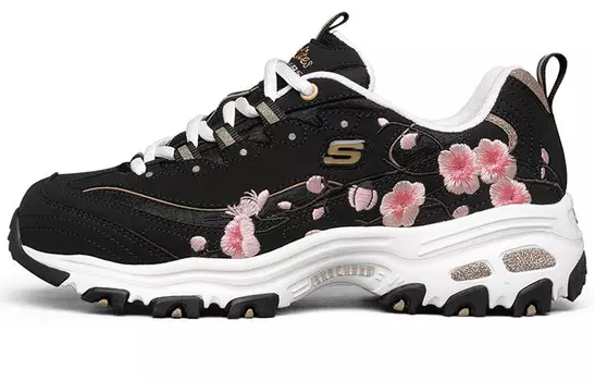 Кроссовки Skechers D'Lites 1.0 Casual Shoes Women's Low-Top Black Pink