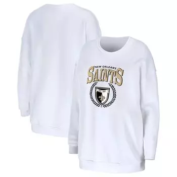 Женская одежда Erin Andrews Белый свободный пуловер New Orleans Saints
