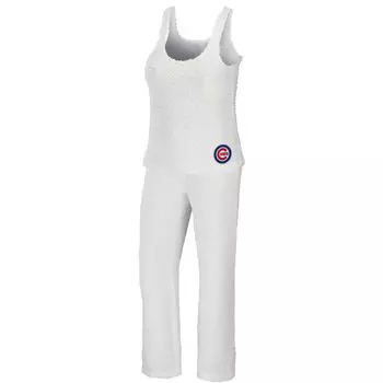 Женская одежда Erin Andrews Cream Chicago Cubs, комплект из уютной майки и брюк размера плюс с круглым вырезом