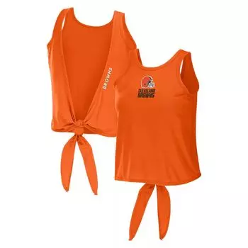 Женская одежда Erin Andrews Orange Cleveland Browns Майка с открытой спиной и завязками на спине