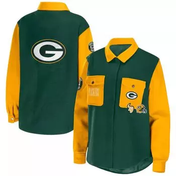 Женская одежда Erin Andrews Зеленая куртка-рубашка на пуговицах Green Bay Packers