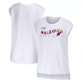 Женская одежда от Erin Andrews Белая футболка Arizona Cardinals Greeting From Muscle
