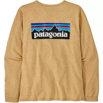 Женская одежда с логотипом P-6 Responsibili, длинный рукав Patagonia, бежевый