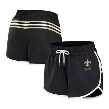 Женская одежда WEAR by Erin Andrews Черные шорты New Orleans Saints Hem