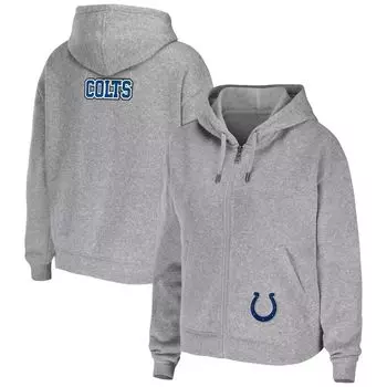Женская одежда WEAR by Erin Andrews Серая толстовка с молнией во всю длину Indianapolis Colts Team