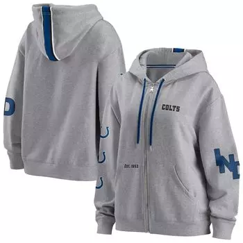 Женская одежда WEAR by Erin Andrews Серая толстовка с молнией во всю длину Indianapolis Colts