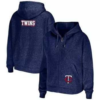 Женская одежда WEAR by Erin Andrews Темно-синяя толстовка с молнией во всю длину Minnesota Twins