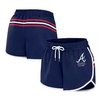 Женская одежда WEAR by Erin Andrews Темно-синие шорты с логотипом Atlanta Braves