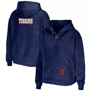 Женская одежда WEAR by Erin Andrews Темно-синяя толстовка с молнией во всю длину Detroit Tigers